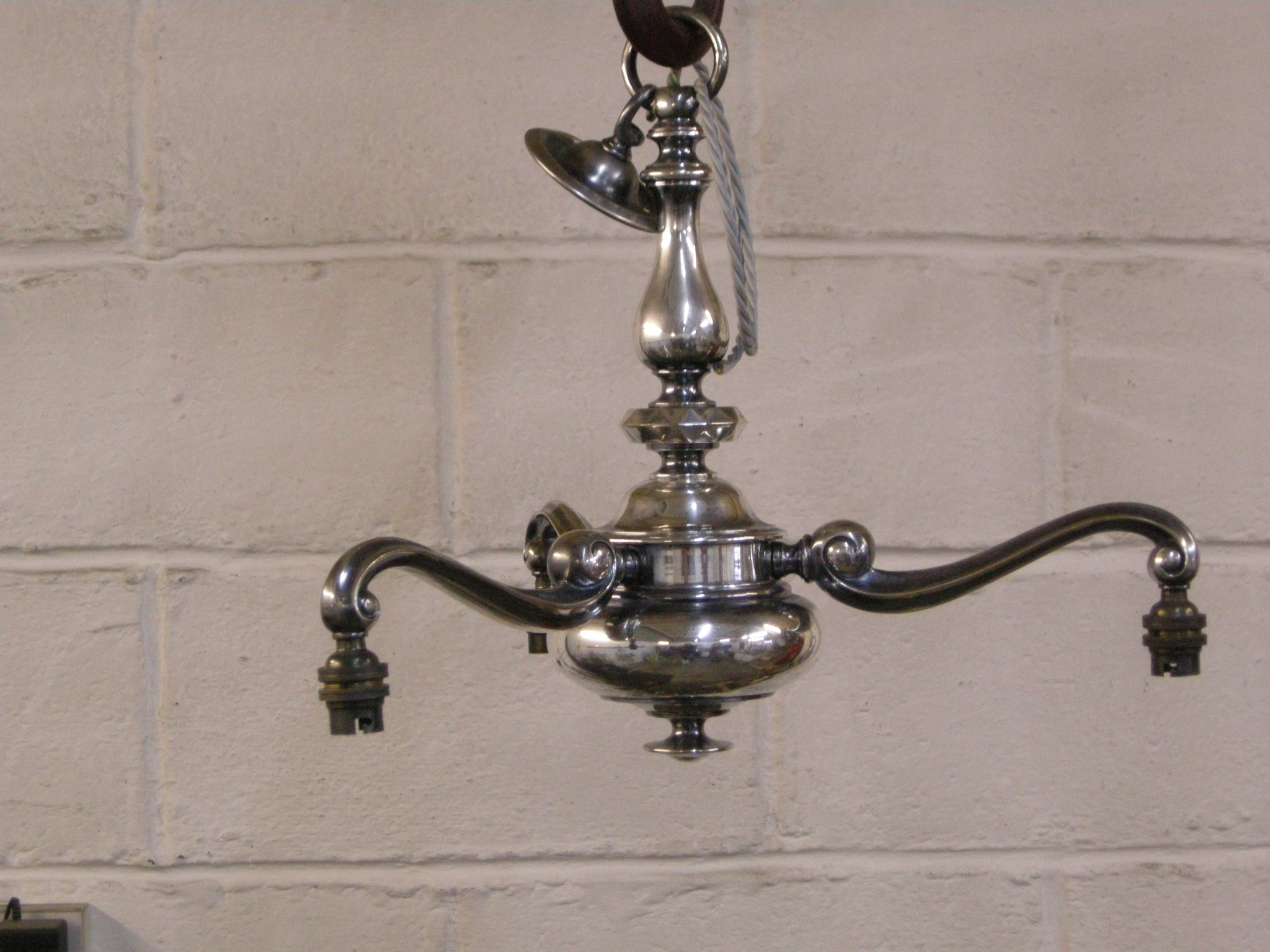 Silver 3 branch light after restoration